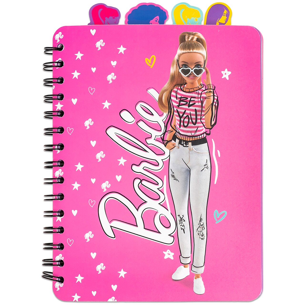 Inkology: 4 Tab Journal: Barbie - 160 Dot Pages, Fashion Themed Spiral Notebook, 4 Stylish Character Dividers, Writing-Notes-Dreams-Doodles, Kids 3+